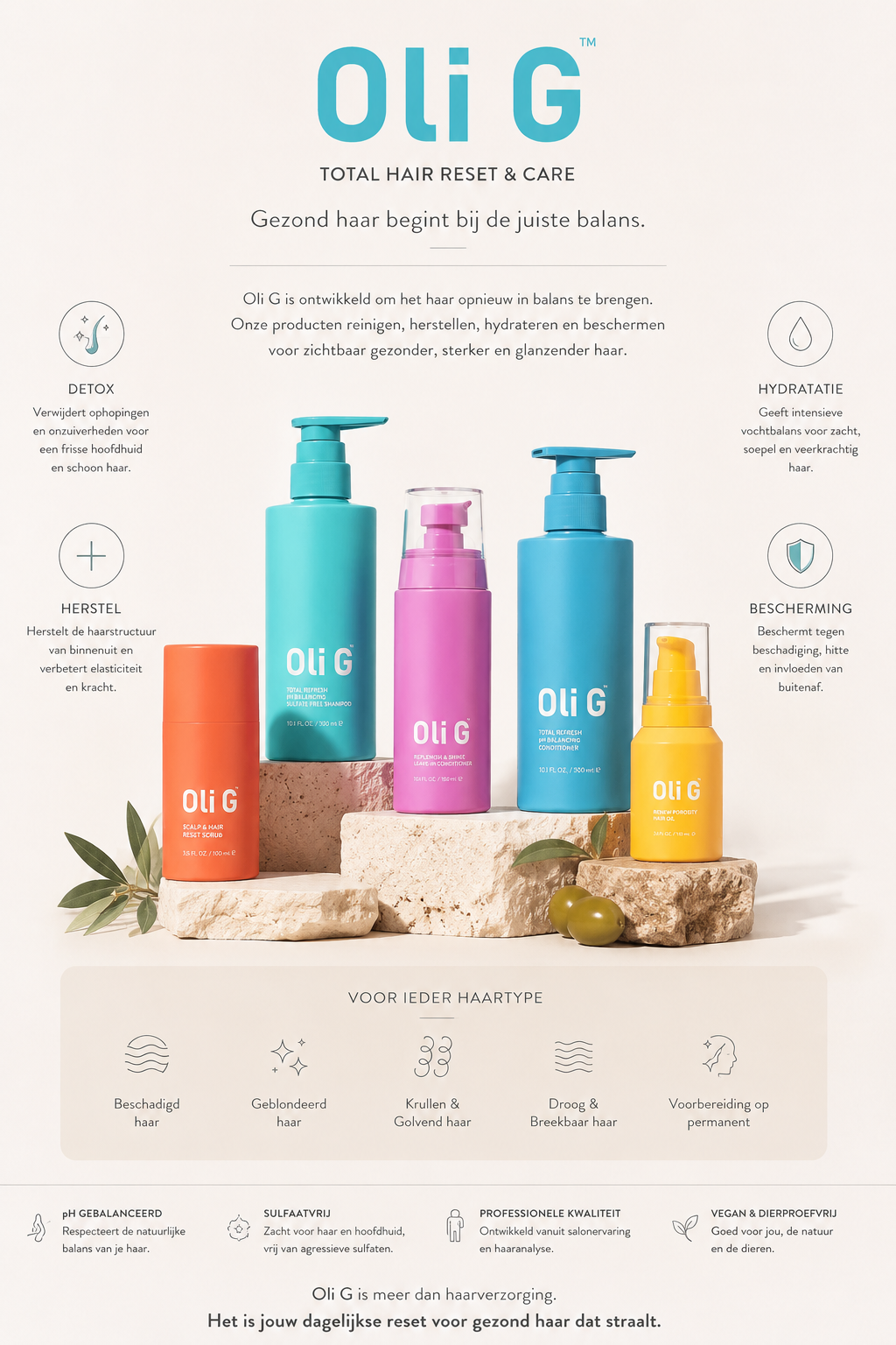 Oli G by The Hair Twins — Total Hair Reset & Care producten